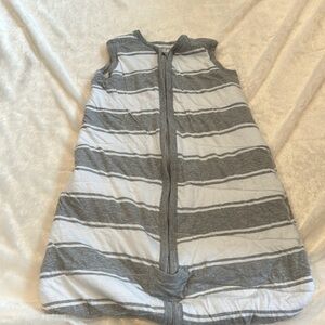 Gray & White Striped Sleep Sack - Kids Pajamas